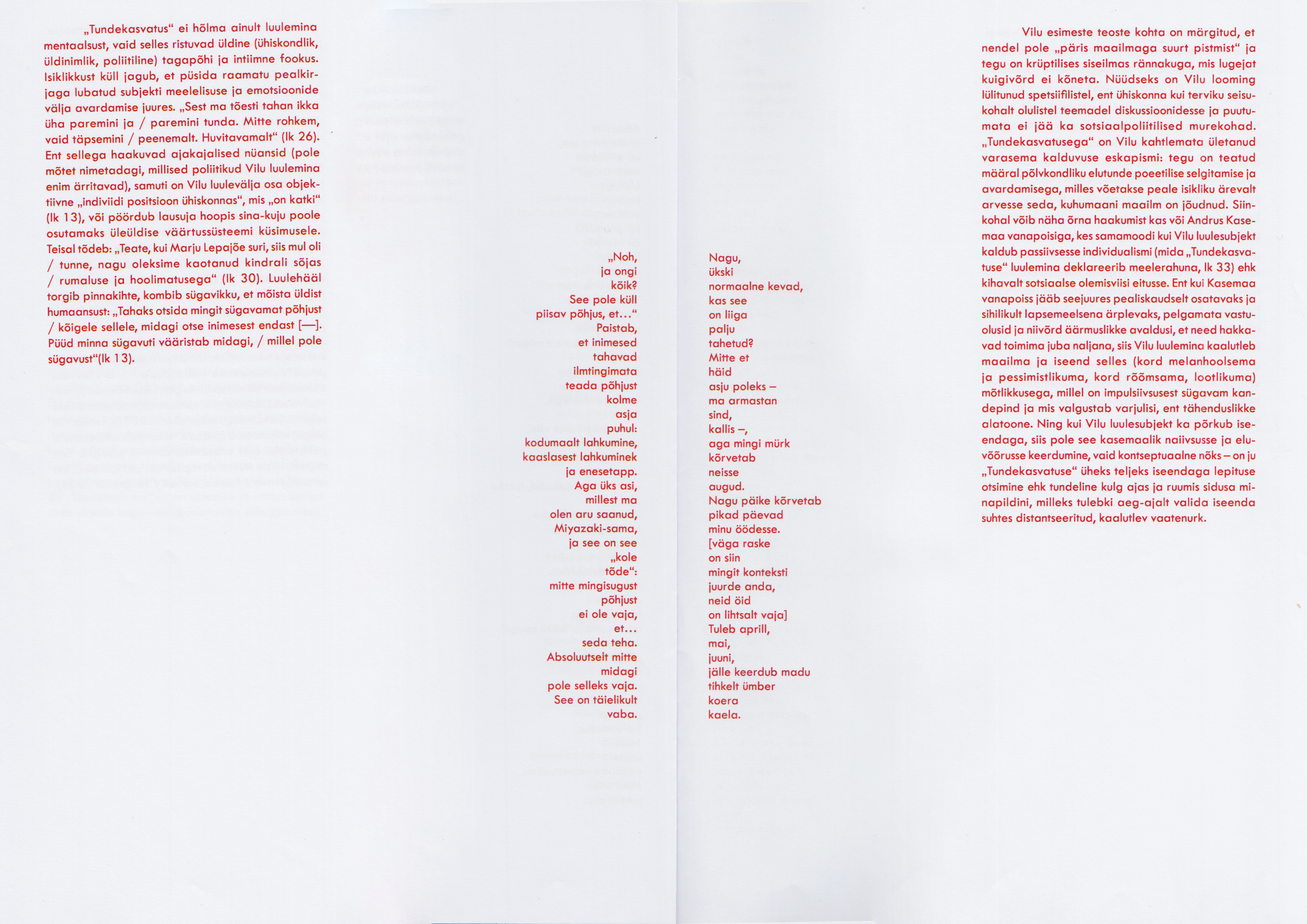 Poetry booklet spread 4
